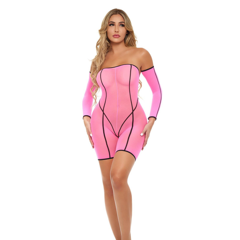 DOUBLE VISION BODYSUIT SET PINK, OS