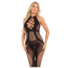 ON RAILS FOOTLESS BODYSTOCKING BLACK, S/M