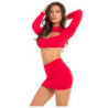 STOP & STARE 2PC SKIRT SET RED, M/L