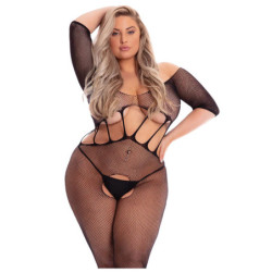 AMPLIFY CROTCHLESS BODY BLACK PLUS SIZE