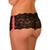 CROTCHLESS LACE SIDE TIE BOYLEG, S/M