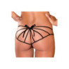 CROTCHLESS CAGE BACK BOYSHORT BLACK, M/L