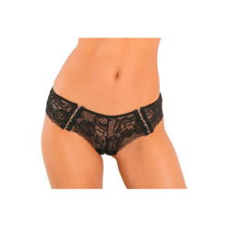 HOT HOOK UP CROTCHLESS PANTY BLACK, S/M