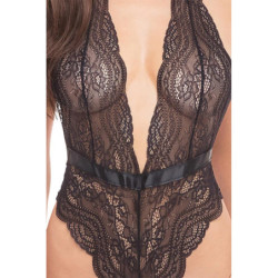 DARING DARLING LACE TEDDY BLACK, M/L