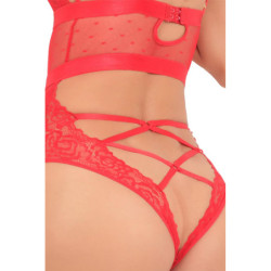 X MARKS THE SPOT LACE TEDDY, M/L