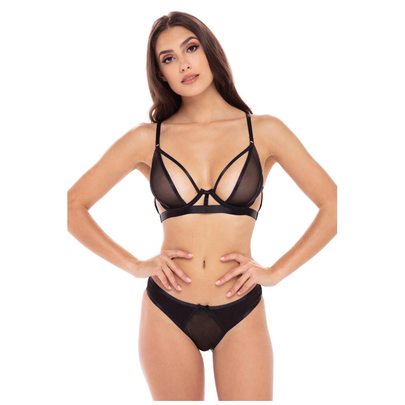 NEW IN TOWN 2 PC BRA SET BLACK, M/L