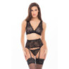 SWEET TEMPTATIONS 3PC SET BLACK, M/L