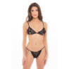 TREASURE TROVE 2PC BRA SET BLACK, S/M