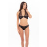 MIDNIGHT HALTER 2PC BRA SET BLACK, M/L