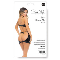 JUST PLEASE ME 2PC SET BLACK, S/M