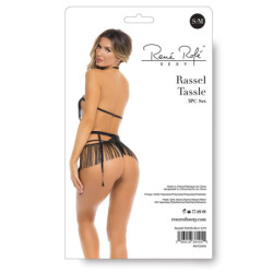 RASSEL TASSLE 3PC SET BLACK, M/L