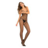 CRISS-CROSS BACKSTRAP BODYSTOCKING, BLACK, OS