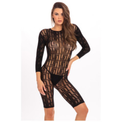 EXOTIC GEOMETRY BODYSTOCKING BLACK, M/L