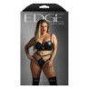 WETLOOK LONGLINE UNDERWIRE BRA & G-STRING PANTY, QS