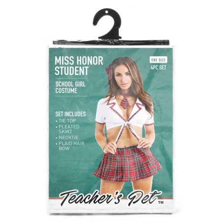 TEACHERS PET MISS HONOR STUDENT 4 PC SCHOOL GIRL COSTUME