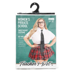 TEACHERS PET WOMEN'S 4 PC PRIVATE SCHOOL SWEETHEART COSTUME, QUEEN SIZE