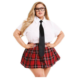 TEACHERS PET WOMEN'S 4 PC PRIVATE SCHOOL SWEETHEART COSTUME, QUEEN SIZE