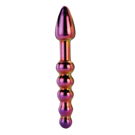 GLAMOUR GLASS RIDGED ANAL DILDO