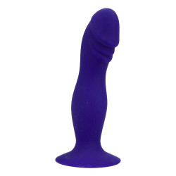 Loving Joy 6 Inch Silicone Dildo met Zuignap Middernacht Blauw