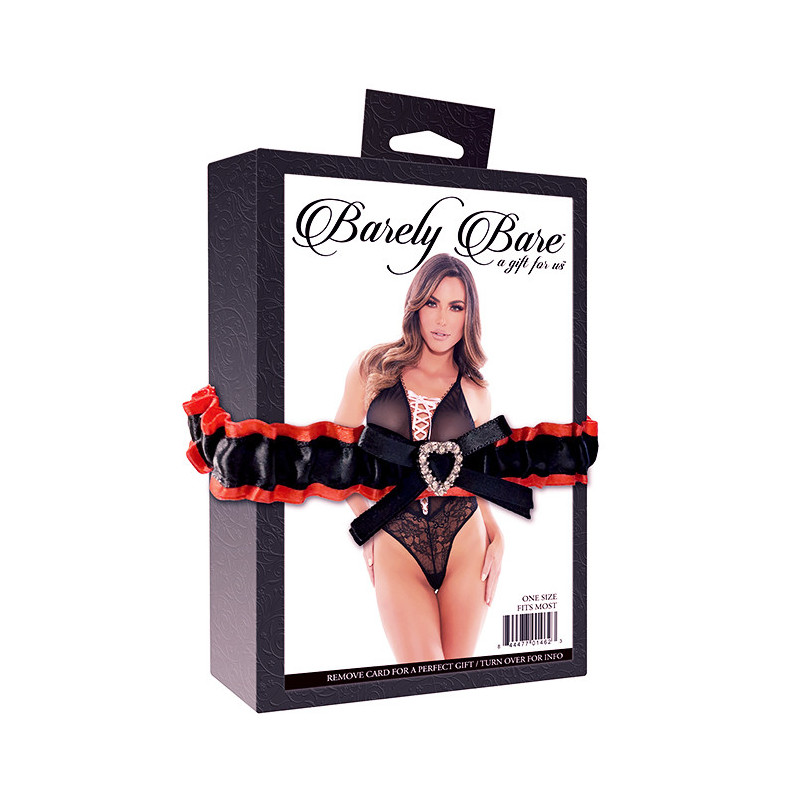 BARELY BARE LACE UP TEDDY BLACK