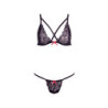 BARELY BARE X STRAP BRALETTE SET BLACK, OS