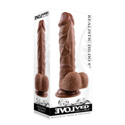 EVOLVED REALISTIC DILDO, DARK 20.3 cm