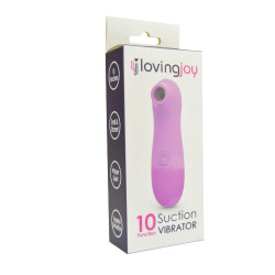 Loving Joy 10-Functie Clitorale Zuigvibrator Roze