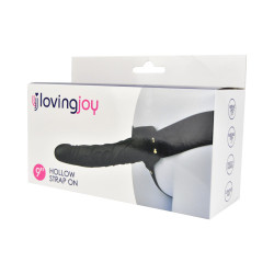 Loving Joy 9 Inch Hollow Strap On Black