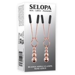 SELOPA BEADED NIPPLE CLAMPS ROSE GOLD