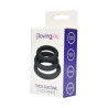 Loving Joy Dikke Silicone Cock Rings 3 Pak Grijs