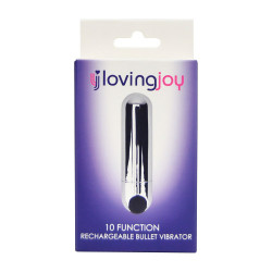 Loving Joy 10 functies oplaadbare bullet vibrator zilver