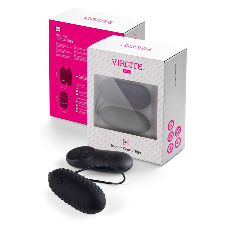 VIRGITE G4 RECHARGEABLE EGG AND REMOTE G4 BLACK