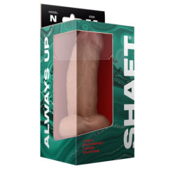 SHAFT MODEL N 7.5 INCH LIQUID SILICONE DONG WITH BALLS PINE