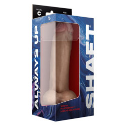 SHAFT MODEL C 9.5 INCH LIQUID SILICONE DONG WITH BALLS PINE