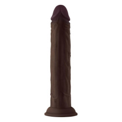 SHAFT MODEL J 9.5 INCH LIQUID SILICONE DONG MAHOGANY