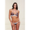 GREY FLORAL & LACE BRA SET, M/L