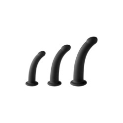 VIRGITE  SET OF 3 DILDOS SIZES S M L BLACK BLACK