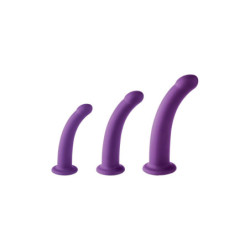 VIRGITE  SET OF 3 DILDOS SIZES S M L PURPLE PURPLE