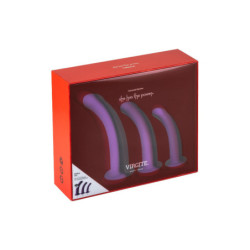 VIRGITE  SET OF 3 DILDOS SIZES S M L PURPLE PURPLE