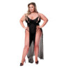 BACI 2PC MESH GOWN & G-STRING SET BLACK, QUEEN