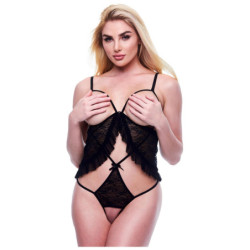 BACI PEEKABOO CRISS-CROSS TEDDY BLACK, M/L