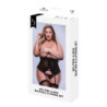 BACI 2PC PEEKABOO BUSTIER & G-STRING SET BLACK, QUEEN