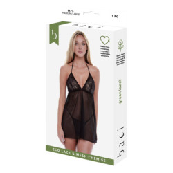 BACI ECO LACE AND MESH CHEMISE BLACK, M/L