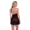 BACI ECO LACE AND MESH CHEMISE BLACK, M/L