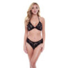 BACI 2 PCS ECO BRA & PANTY SET BLACK, M/L