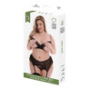 BACI 3 PCS ECO PEEK-A-BOO BRA, GARTER & PANTY SET BLACK, Q