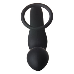 FANTASSTIC VIBRATING ANAL PLUG WITH COCKRING BLACK