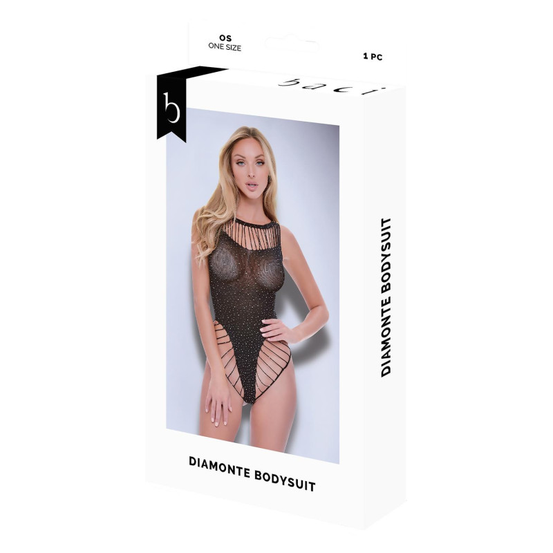 BACI DIAMONTE BODYSUIT BLACK, OS