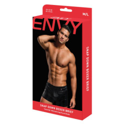 ENVY SNAP DOWN BOXER BRIEF BLACK, LX/L