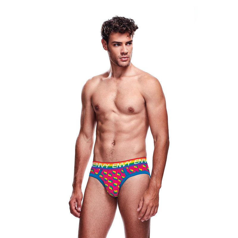 RAINBOW HEARTS BRIEF, L/XL